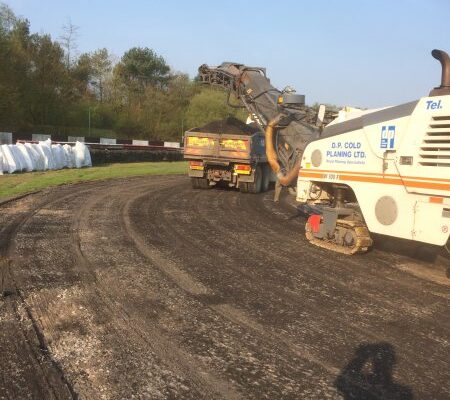 laying road for 3 Sisters Race Track Ashton in Makerfield