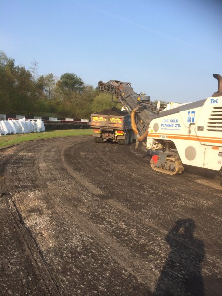 laying road for 3 Sisters Race Track Ashton in Makerfield