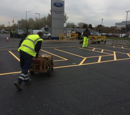 Bristol Street Motors (Ford) Wigan car park markings