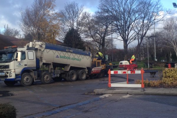 road being resurfaced