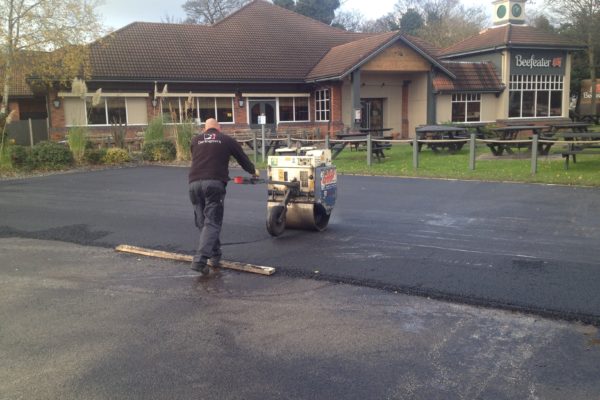 road being resurfaced