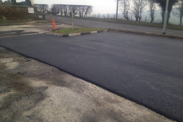 Car park and road work at Christ Church Parbold