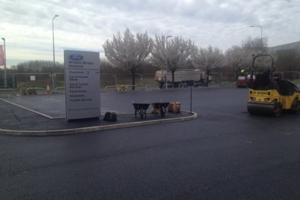 Bristol Street Motors car park in progress