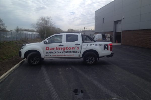 Darlington's Tarmacadam contractors car